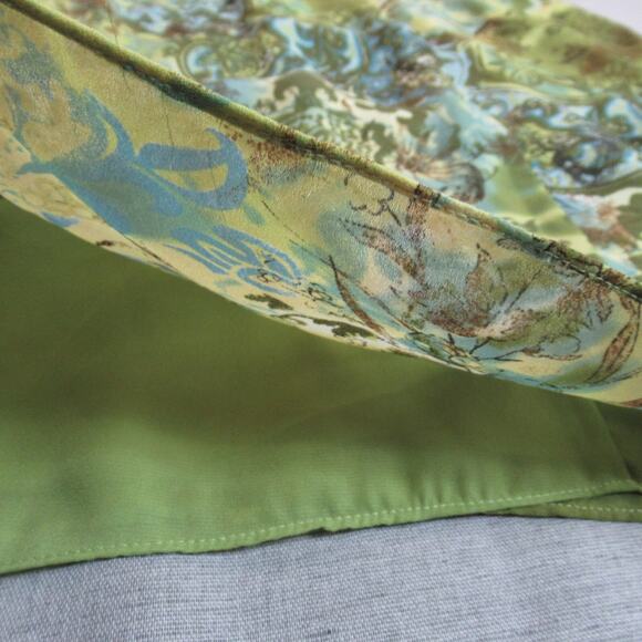 Sandra Darren Dress Womens 14W Green Floral Tropical Fit & Flare Preppy Flowy - Picture 5 of 10